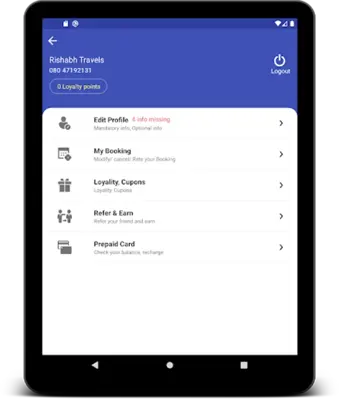 Rishabh Travels android App screenshot 0